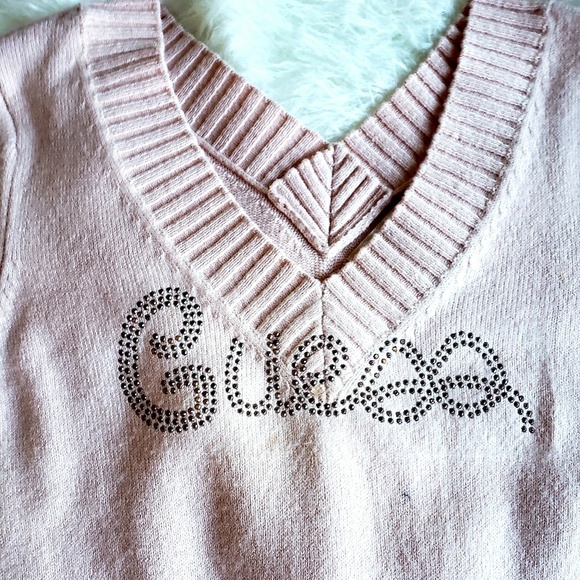 SOLD! Guess double V neck blush pink - Picture 3 of 7